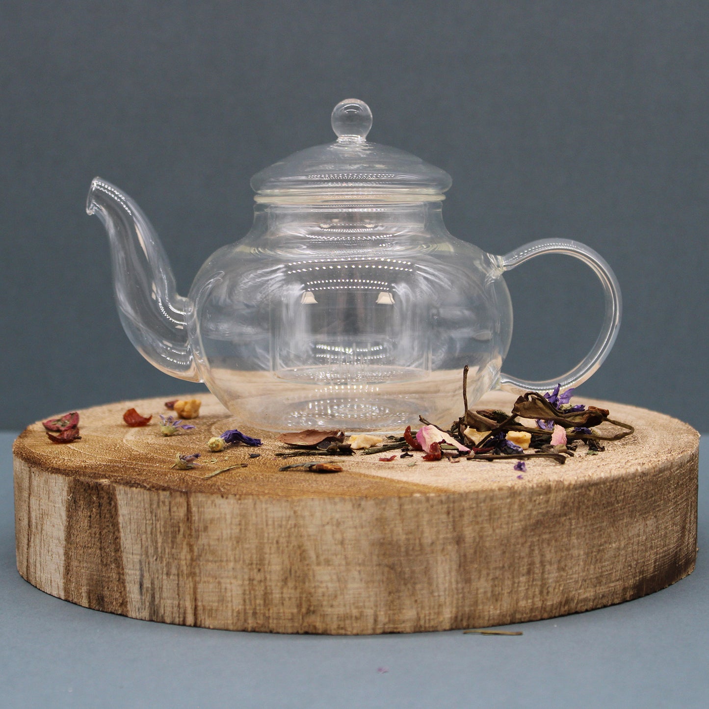 Glass Infuser Teapot - Round Pearl - 800ml