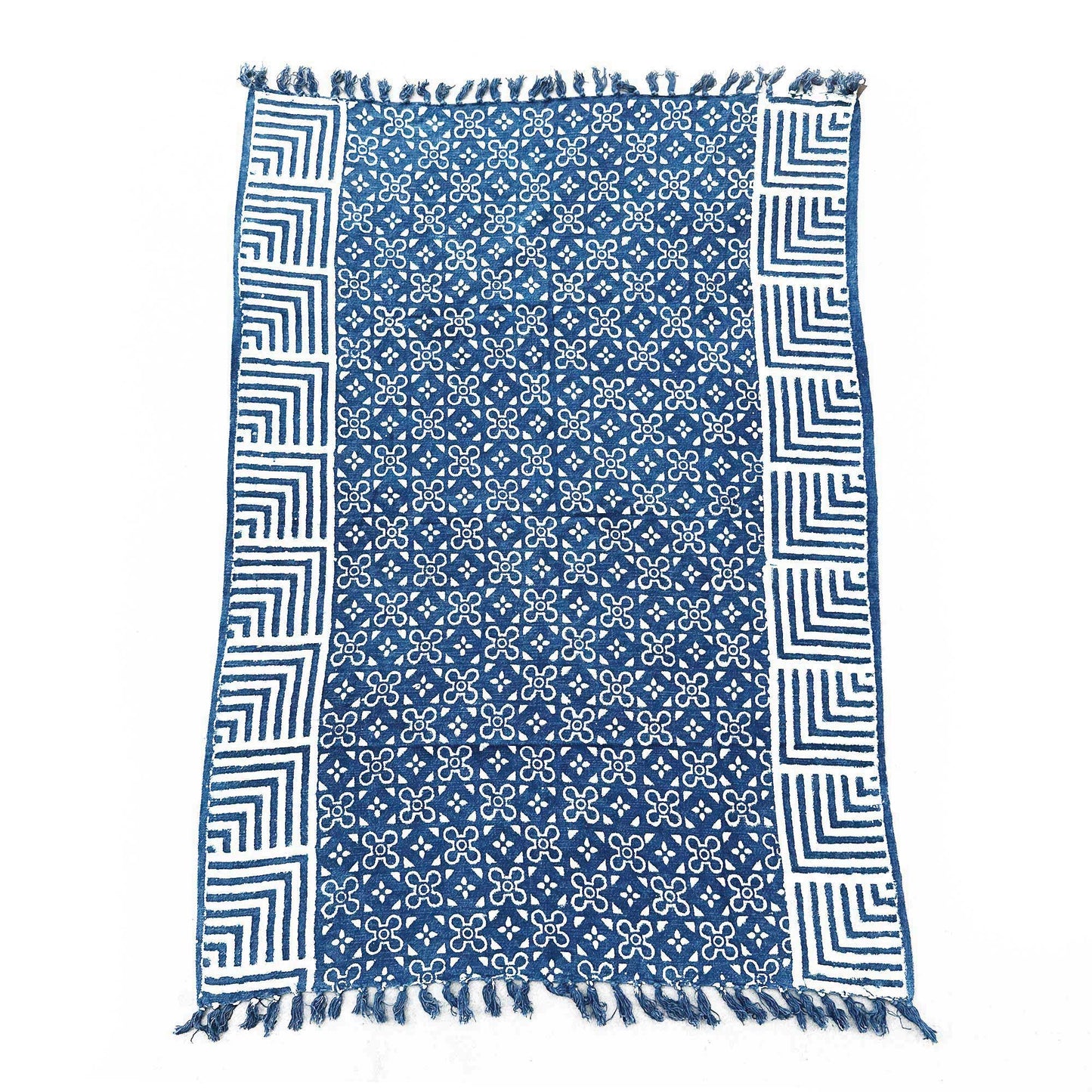 Handmade Indigo Throw - 170x120cm - Kasba Tiles