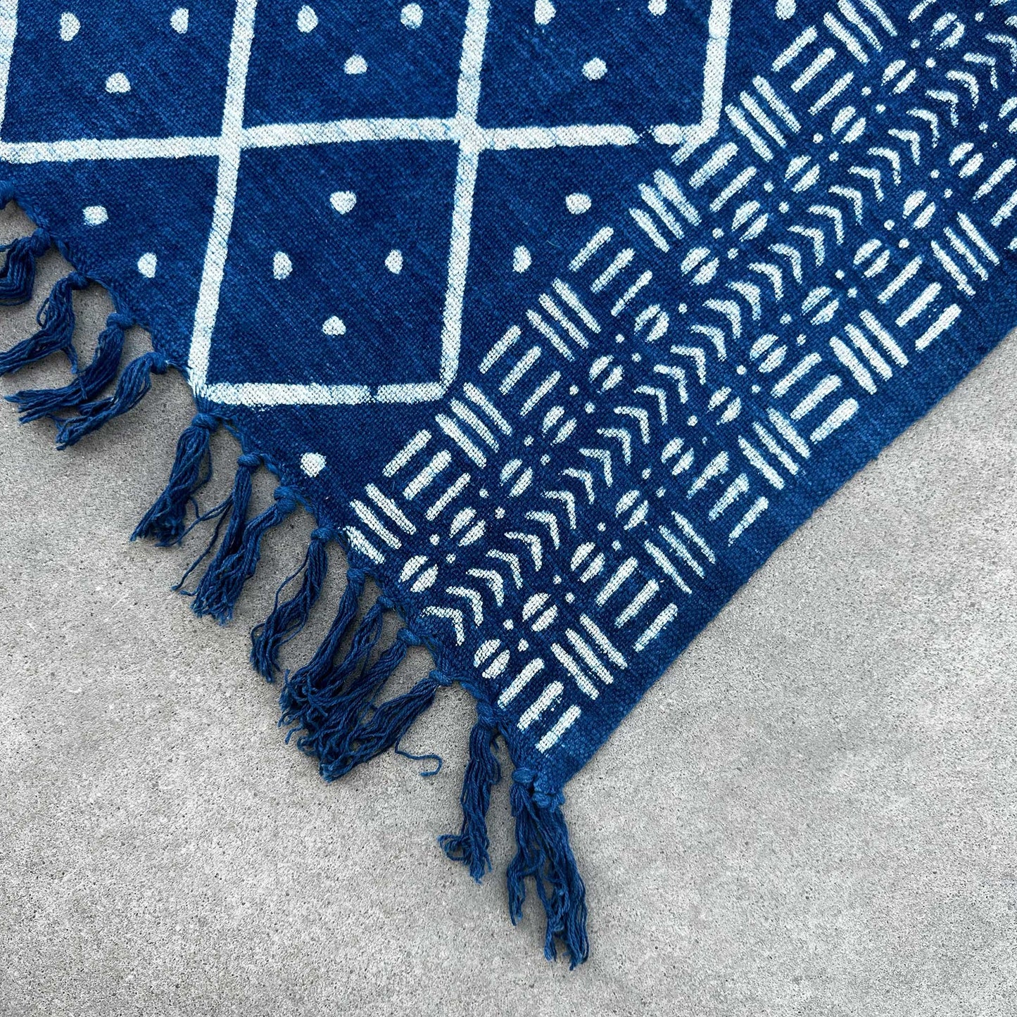 Handmade Indigo Throw - 170x120cm - Midnight Heerak