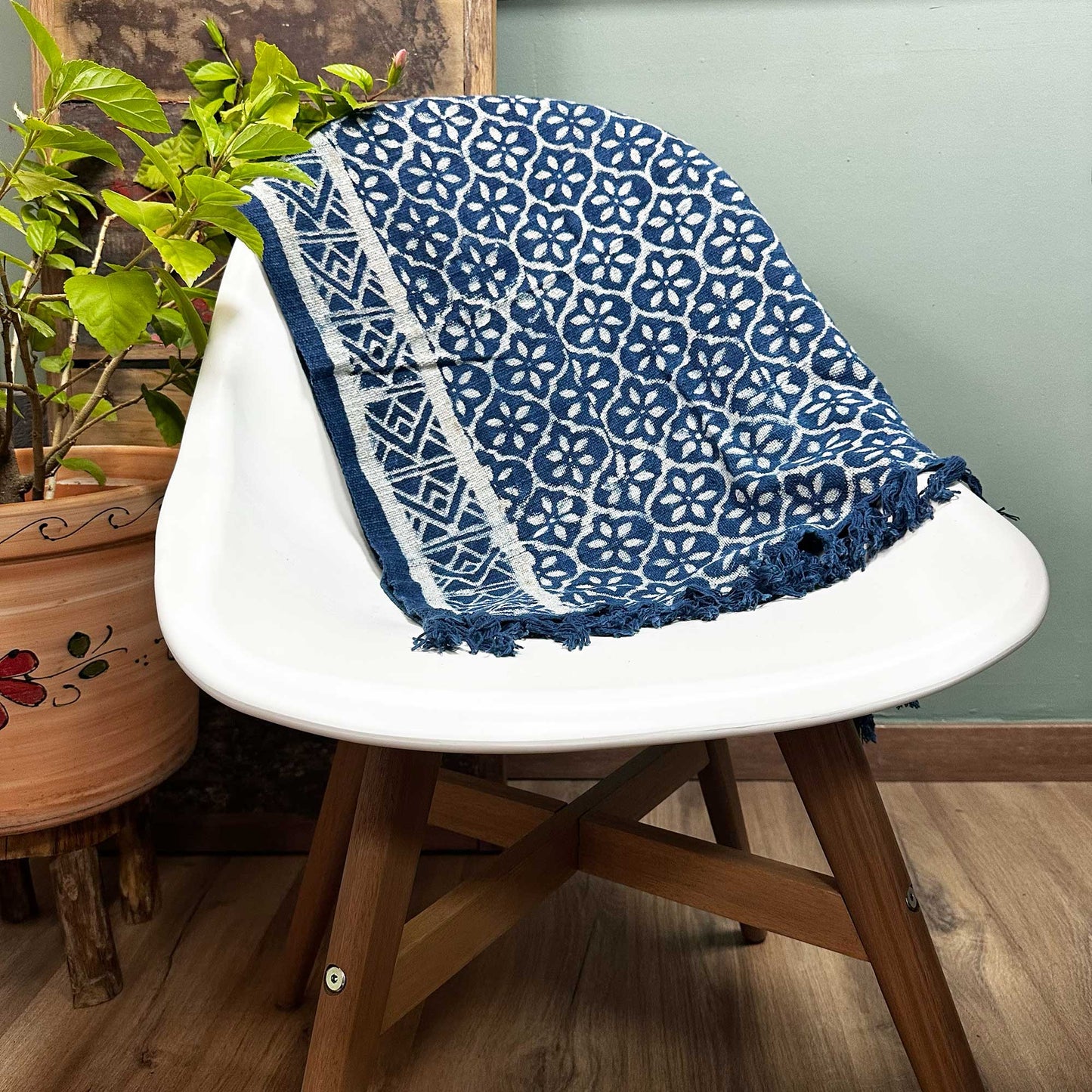 Handmade Indigo Runner - 170x60cm - Madjid Tiles