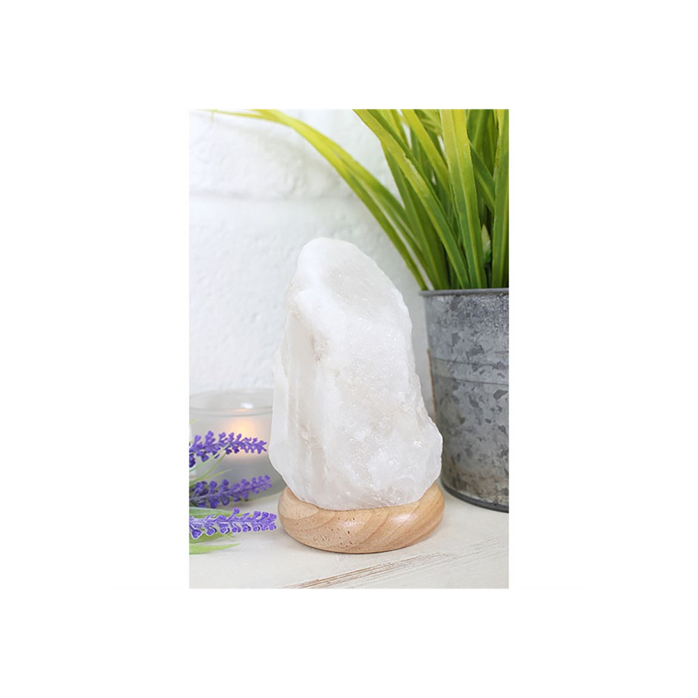 Large White USB Colour Changing Salt Lamp