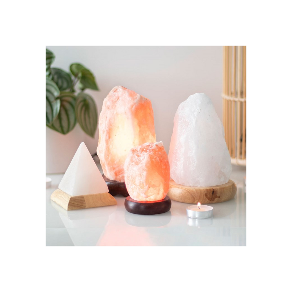 Pyramid White USB Salt Lamp