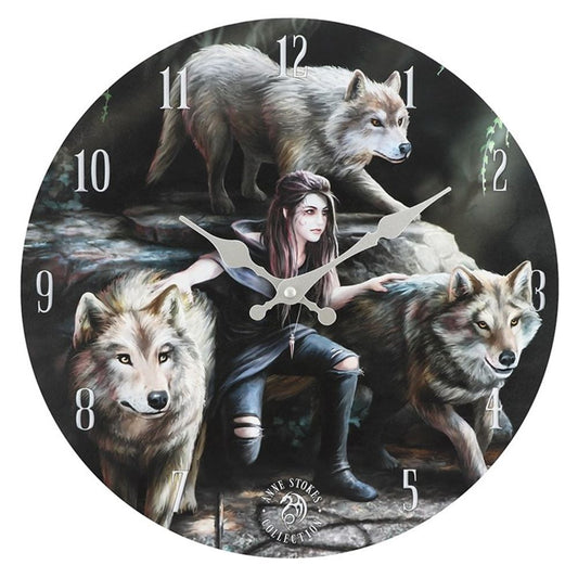 Power Of Three Wall Clock By Anne Stokes