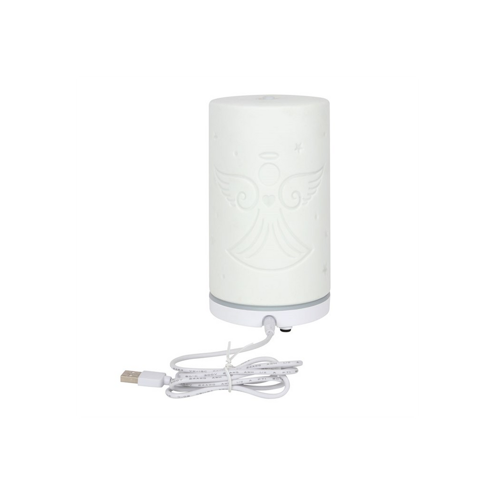 White Ceramic Guardian Angel Electric Aroma Diffuser