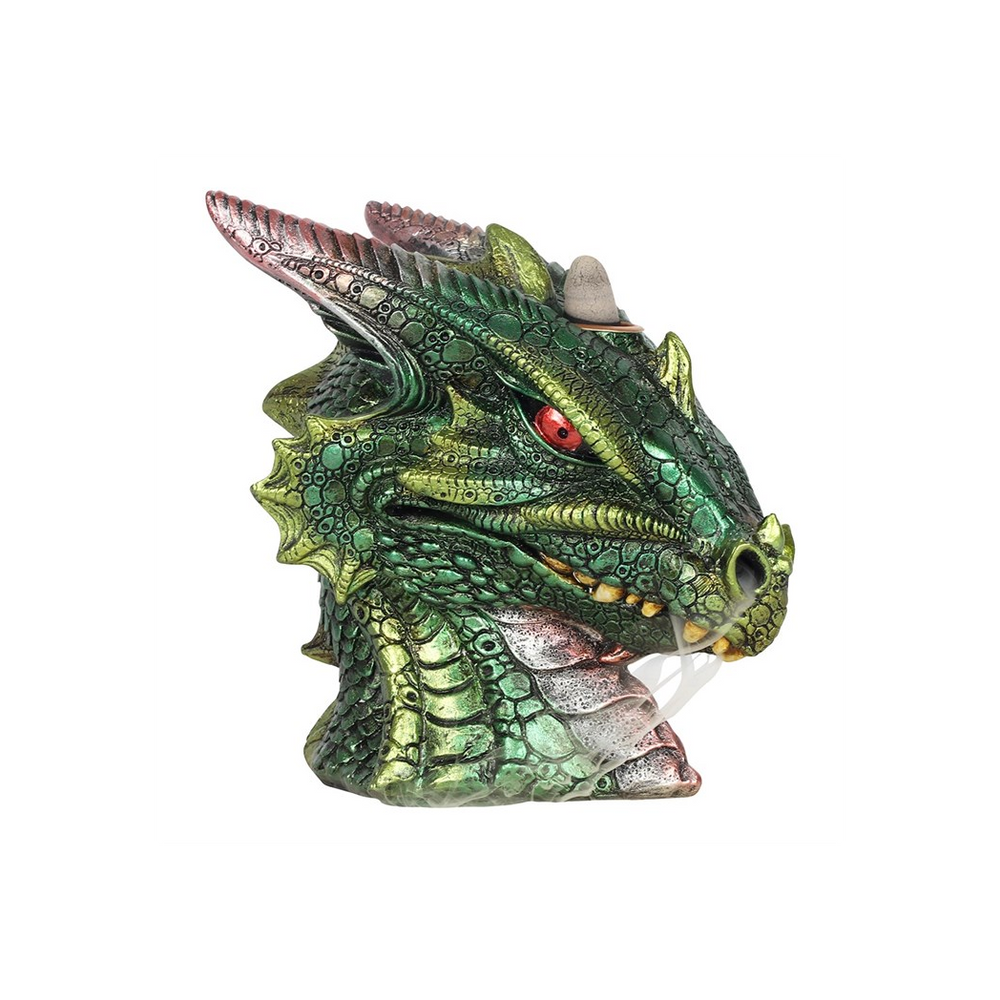 Large Green Dragon Head Backflow Incense Burner