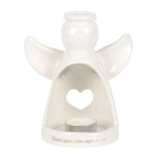 Angel Tealight Holder15cm Feathers Appear Angel Tealight Holder