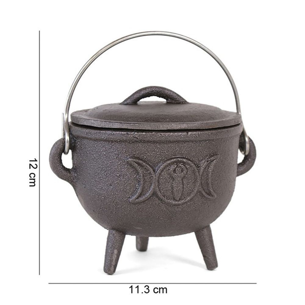 11cm Cast Iron Cauldron11cm Cast Iron Cauldron With Triple Moon