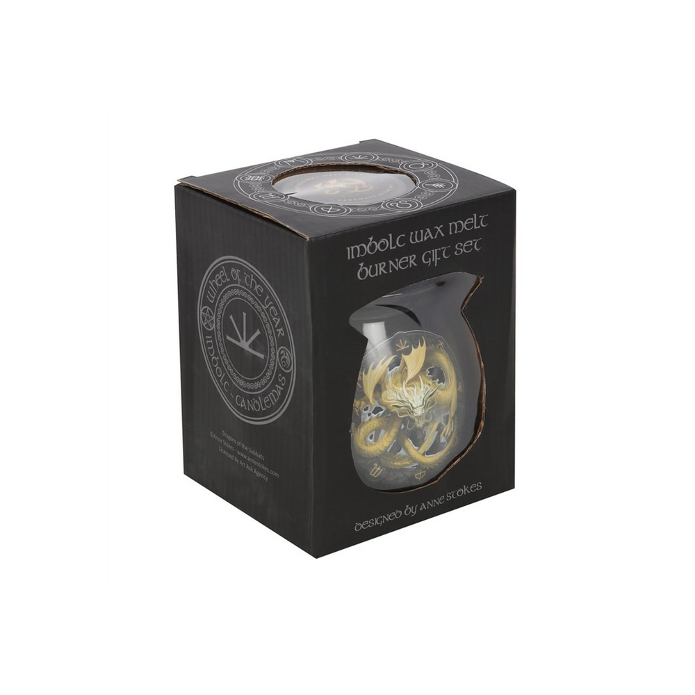 Imbolc Wax Melt Burner Gift Set by Anne Stokes