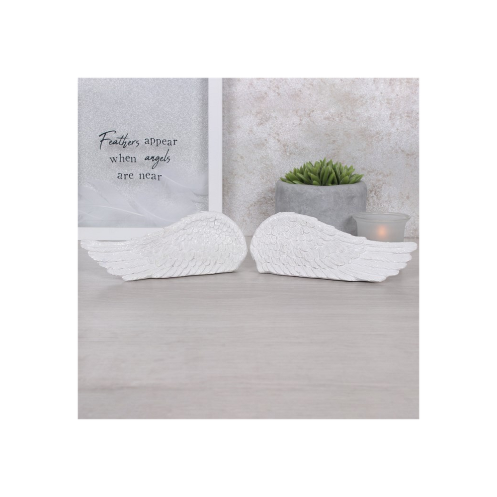 Set of 2 Glitter Standing Angel Wings