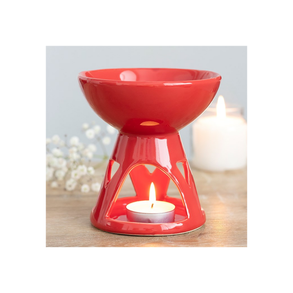 Red Deep Bowl Oil Burner