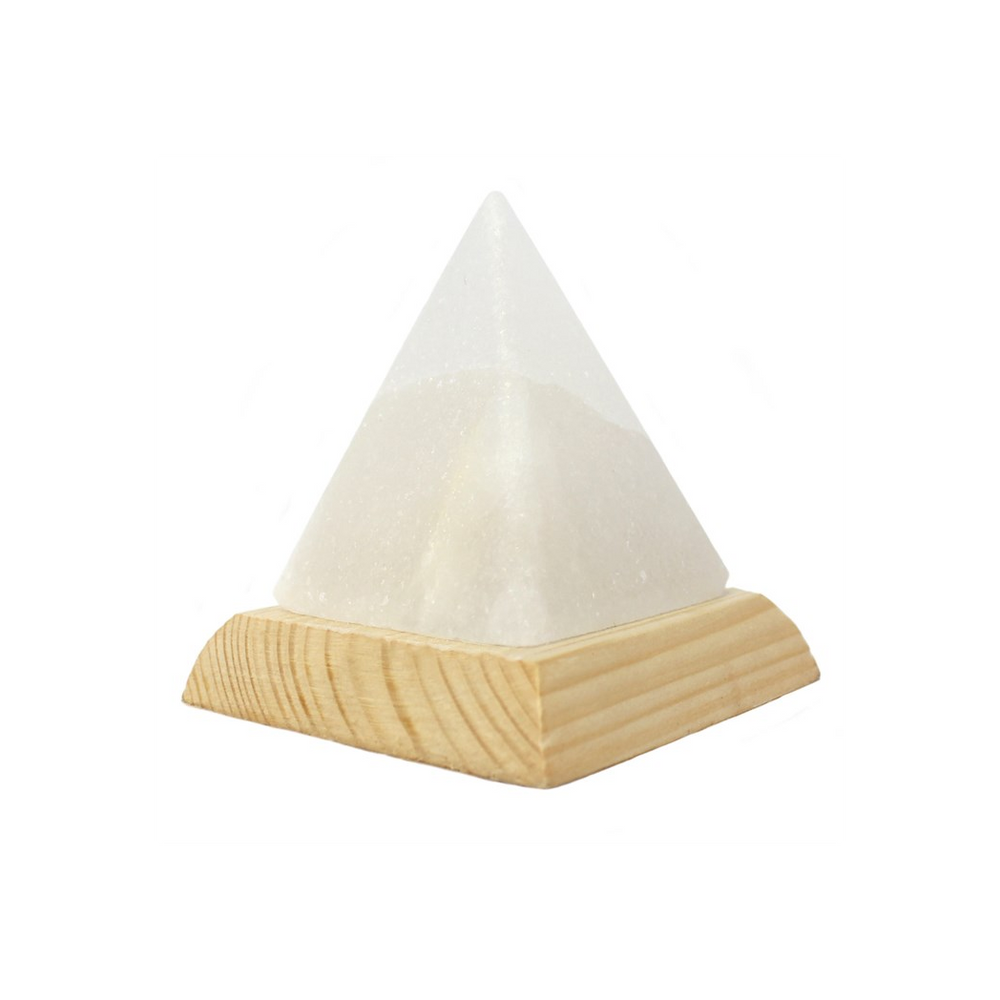 Pyramid White USB Salt Lamp