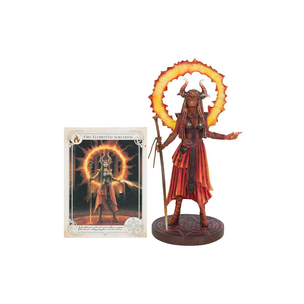 Fire Elemental Sorceress Figurine by Anne Stokes