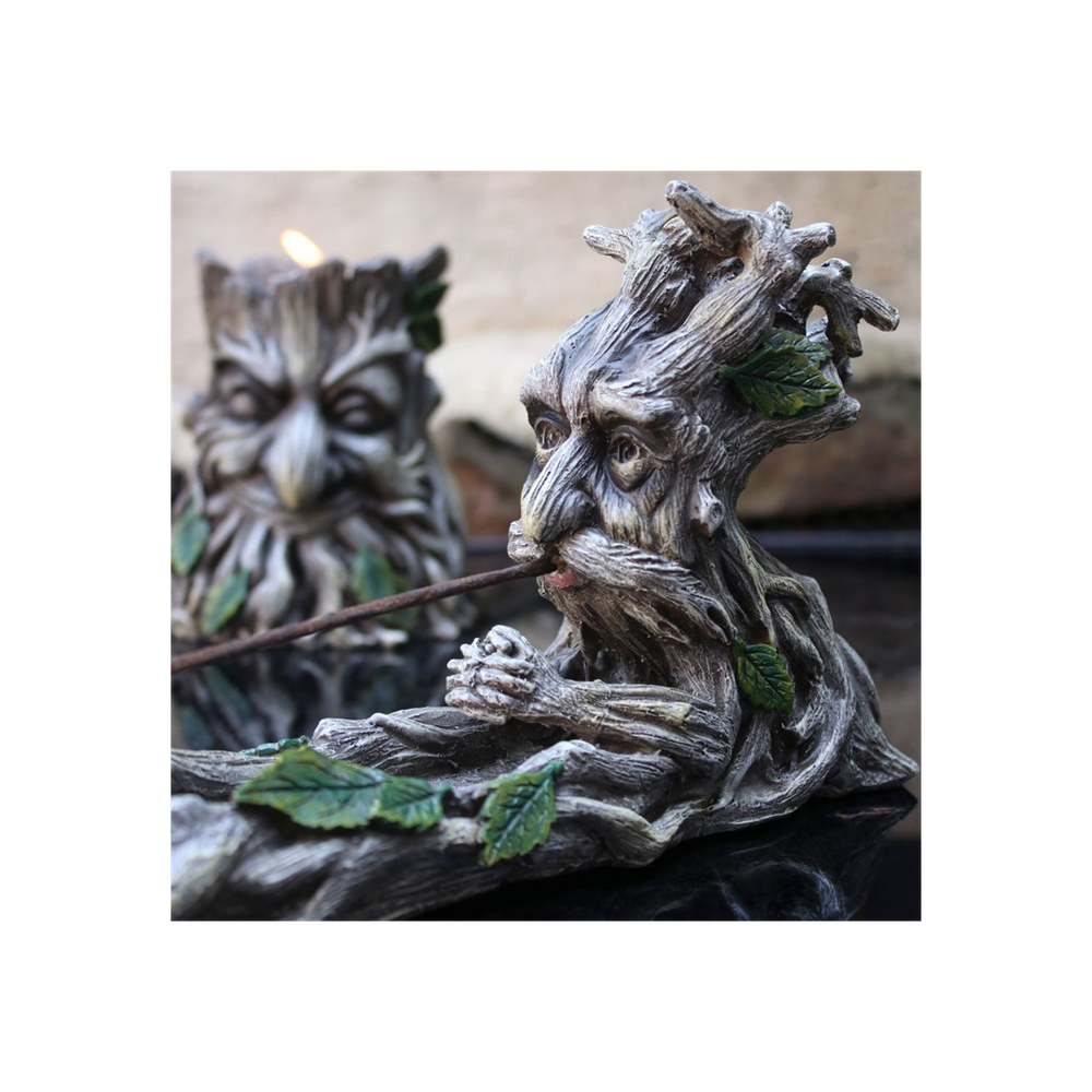 Green Man Incense Stick Holder