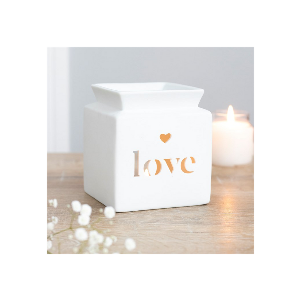 White Cut Out Oil Burner