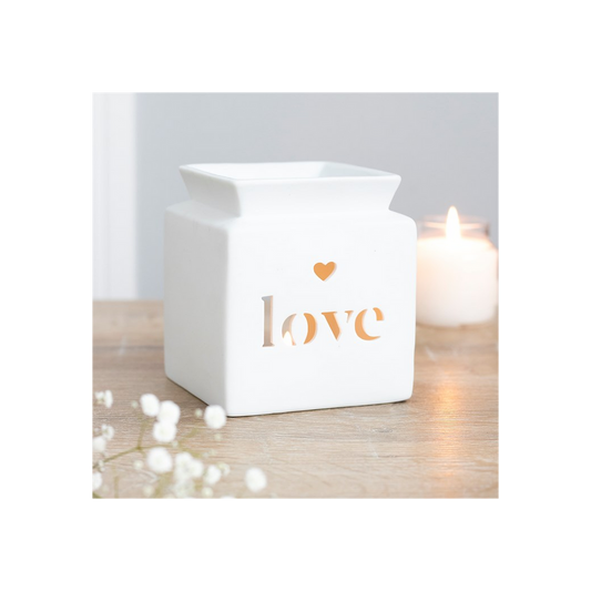 White Cut Out Oil Burner