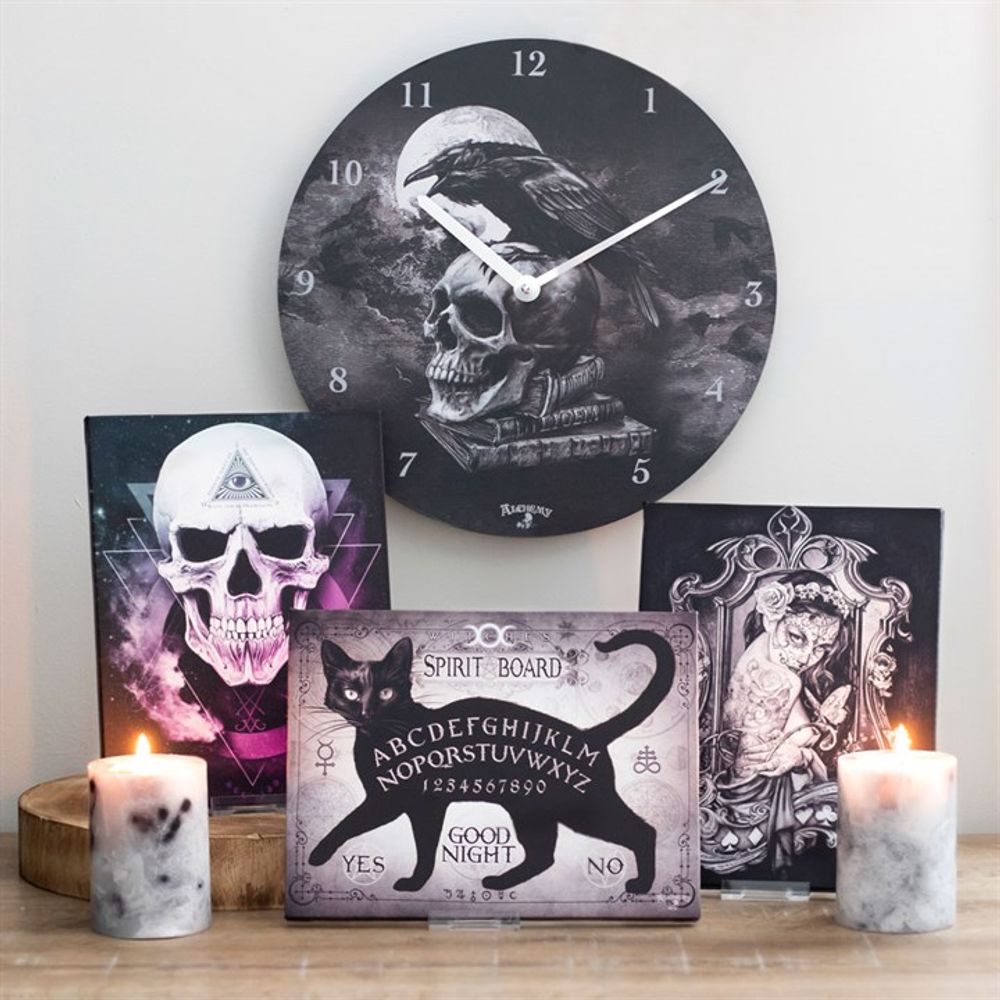 25x19cm Black Cat Spirit Board Canvas Plaque25x19cm Black Cat Spirit Board Canvas Plaque by Alchemy