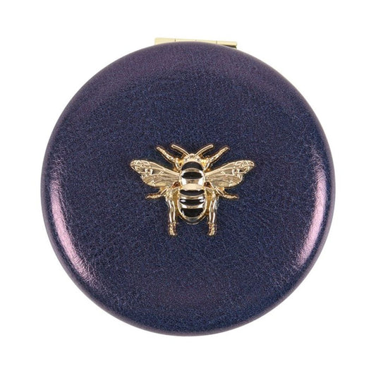 Navy Bee Compact Mirror