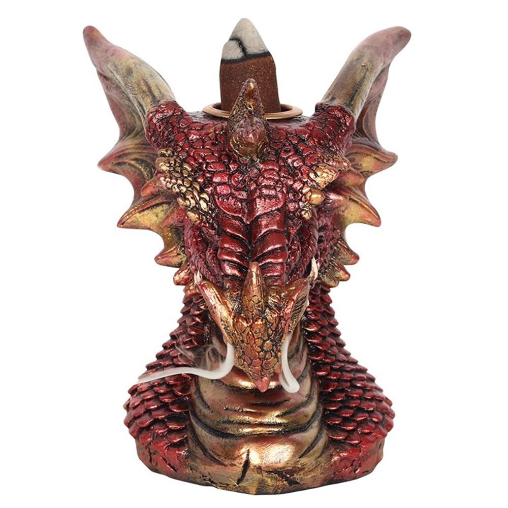 Small Red Dragon Head Backflow Incense Burner