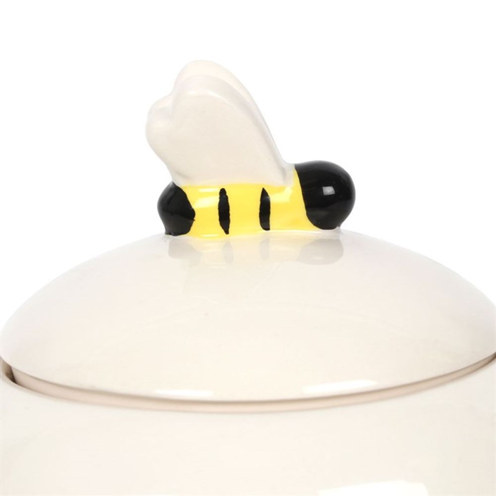 Bee Happy Ceramic Storage Jar