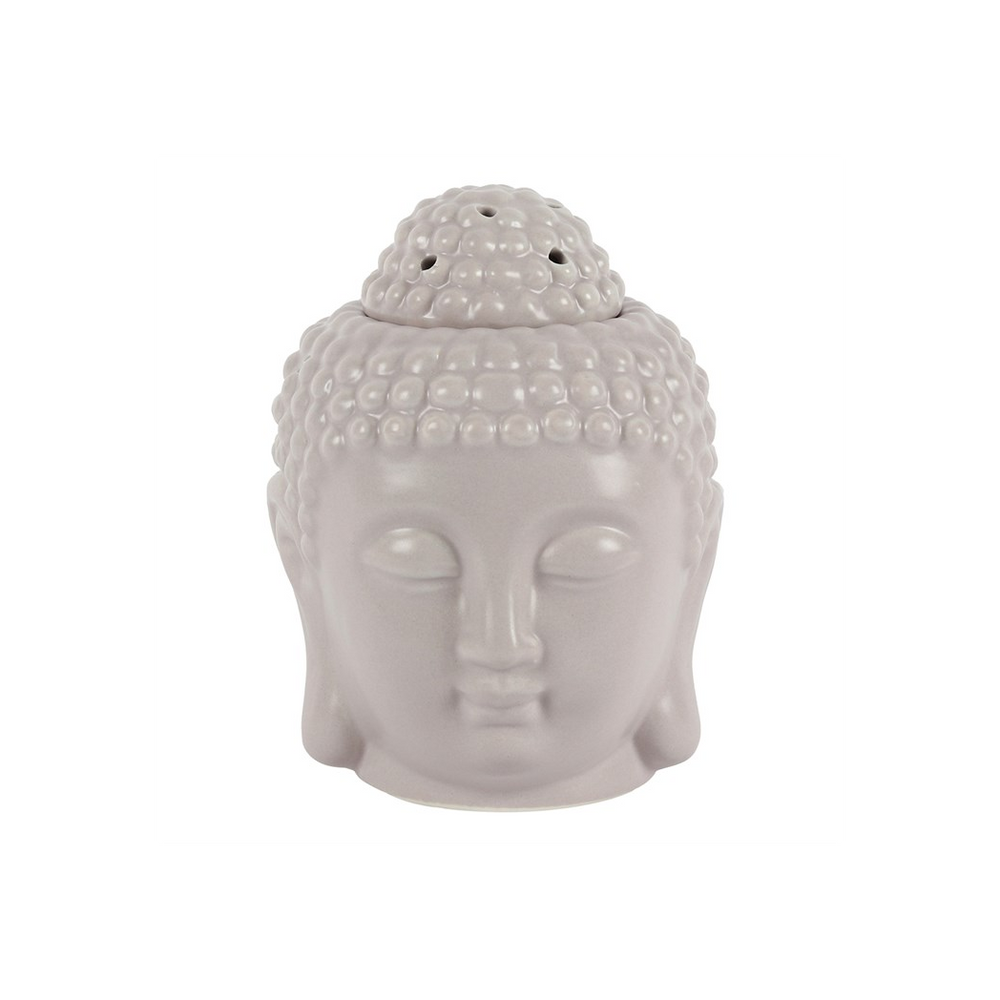 Small Grey Buddha Head Oil Burner