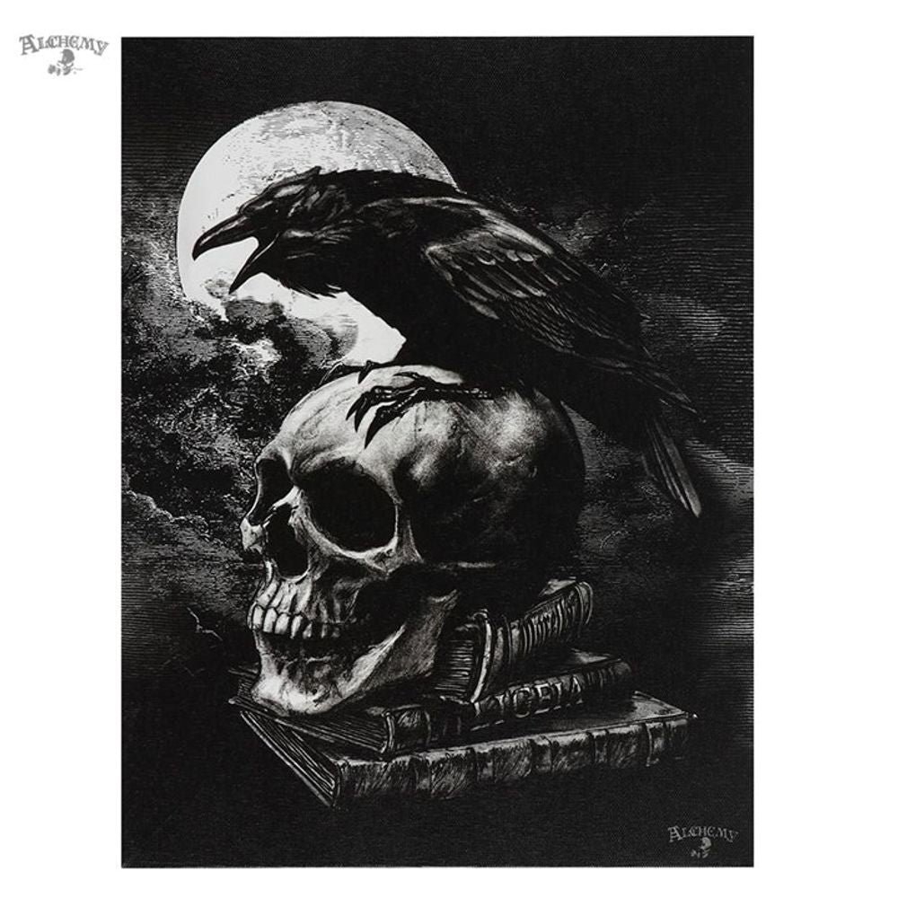 Raven Canvas Plaque19x25cm Poe's Raven Canvas Plaque by Alchemy