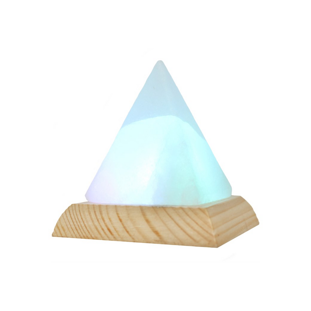 Pyramid White USB Salt Lamp