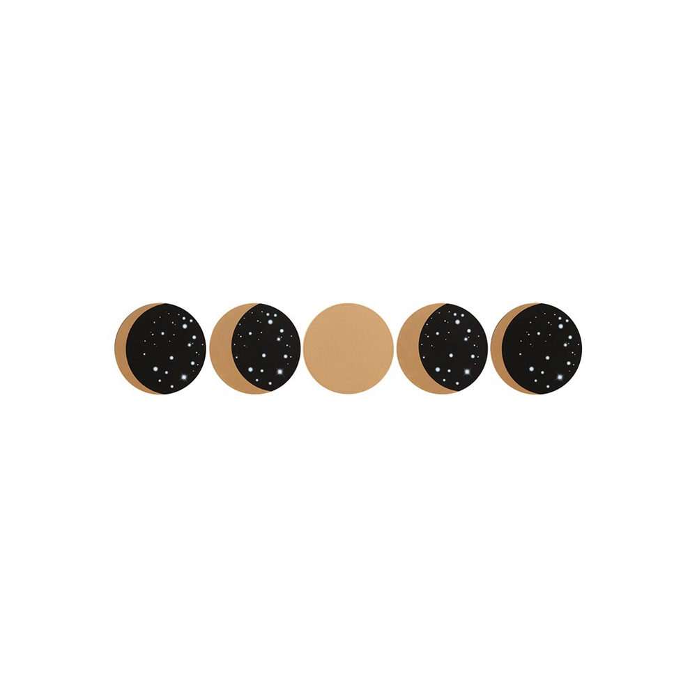 Moon Phases 5-Piece Coaster Set