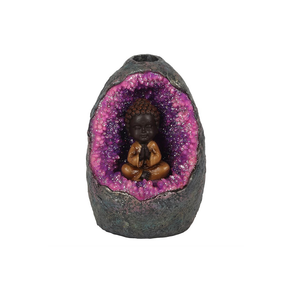 Buddha Crystal Cave LED Backflow Incense Burner