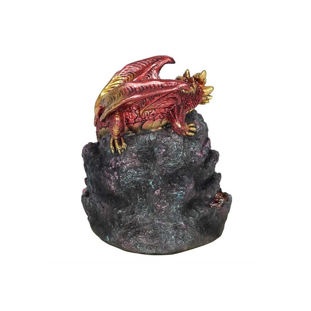 Red Dragon Backflow Incense Burner with Light