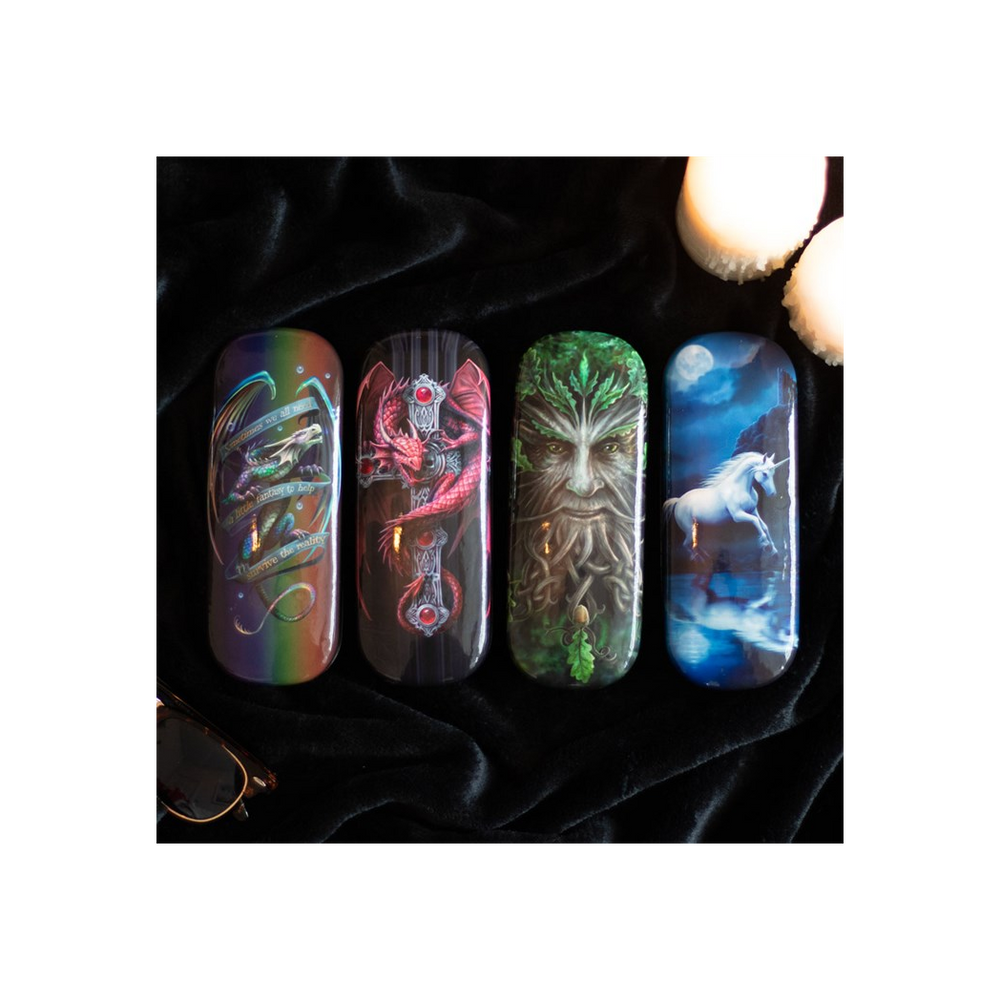 Moonlight Unicorn Glasses Case by Anne Stokes